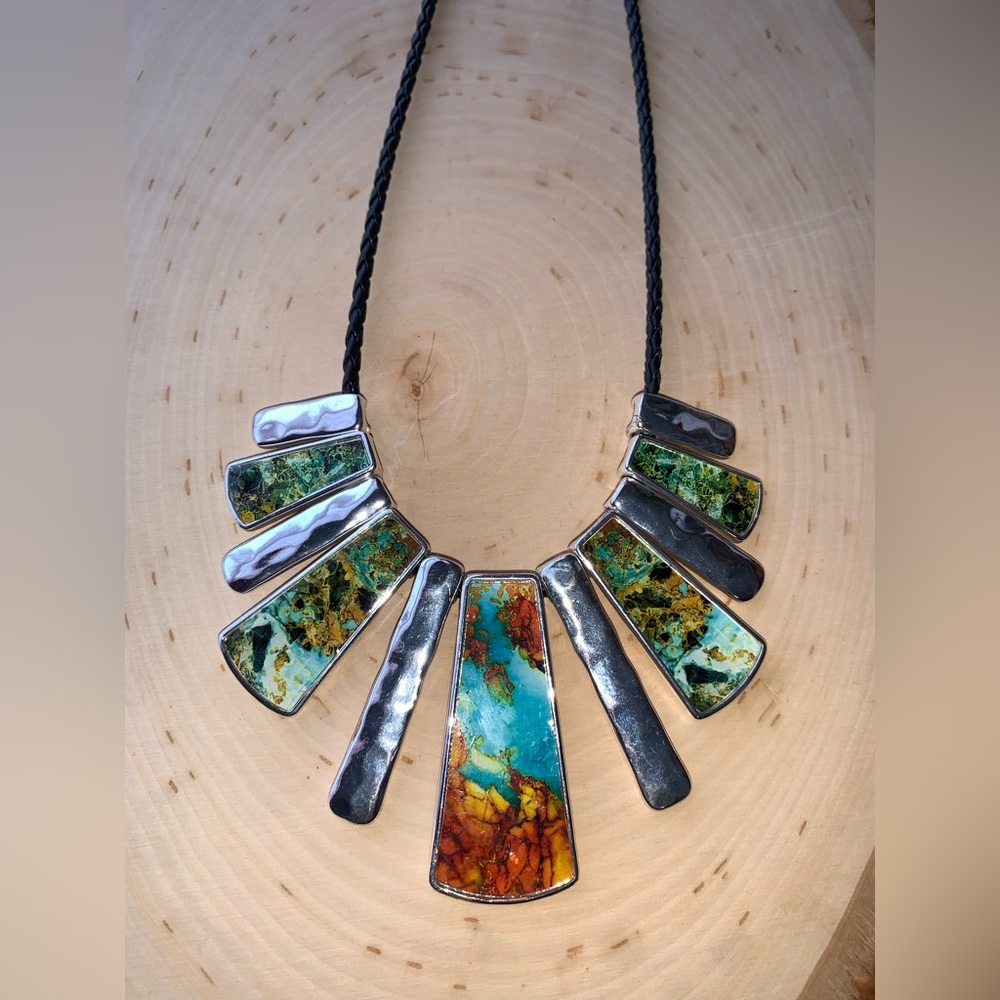 Resin Turquoise look necklace